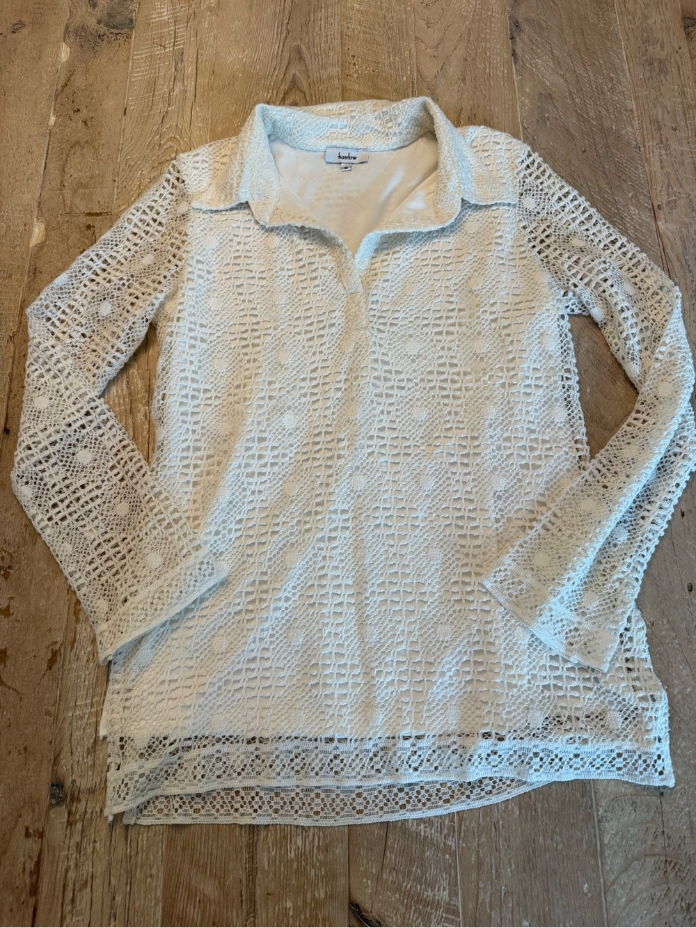 Harlow Crochet Lace Top in White M